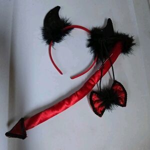 Devil Costume Set - Red and Black